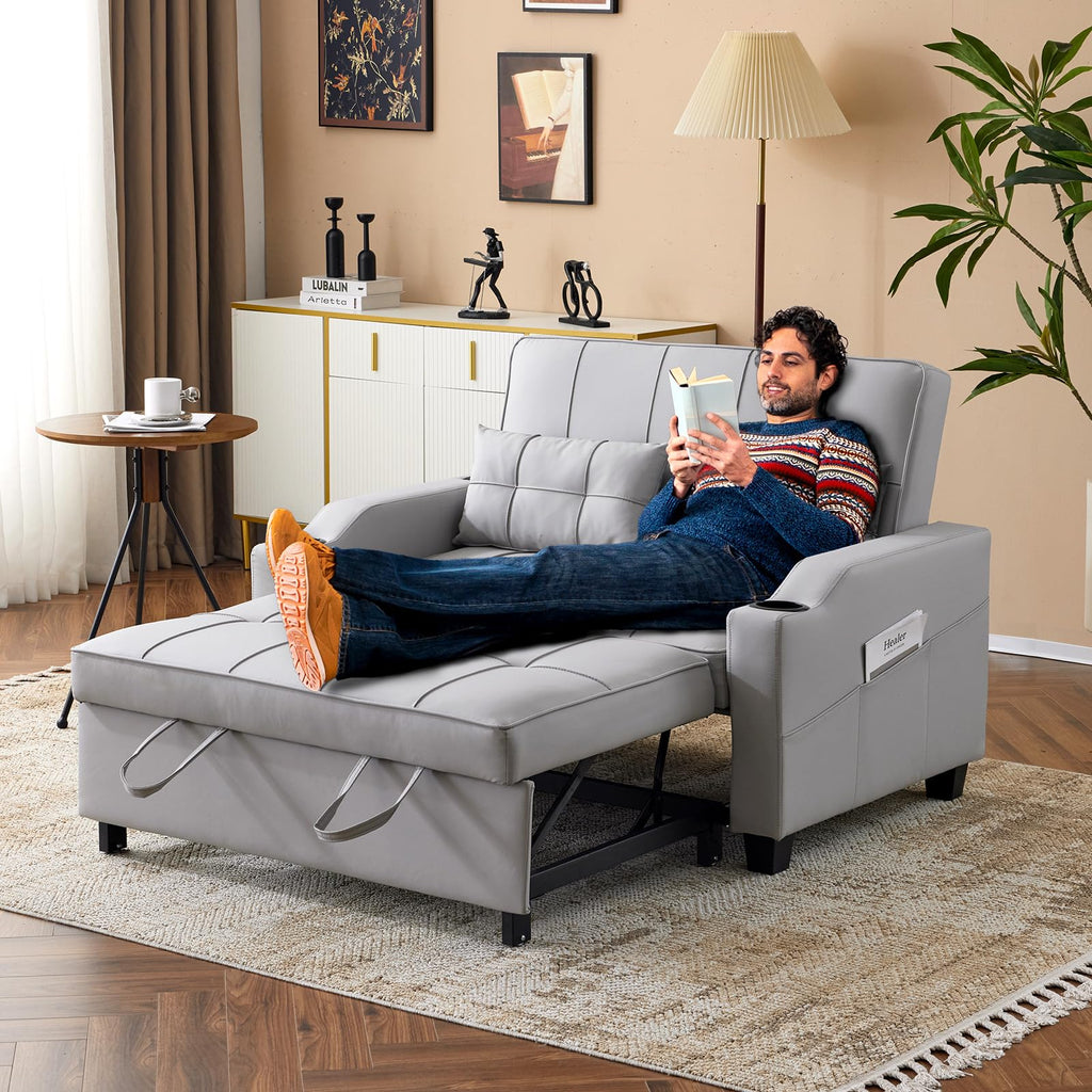 VINGLI Convertible Sleeper Chair Bed, Pull Out Sofa Couch for Living Room