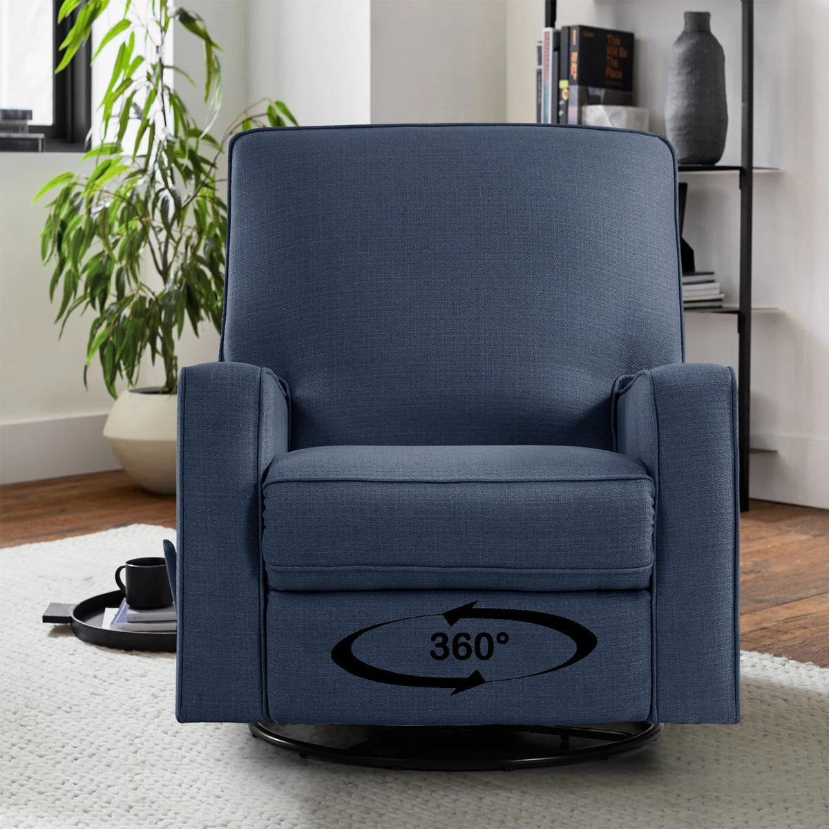 Harkawon Swivel Rocker Recliner Chair, Glider Rocker Recliner, Beige