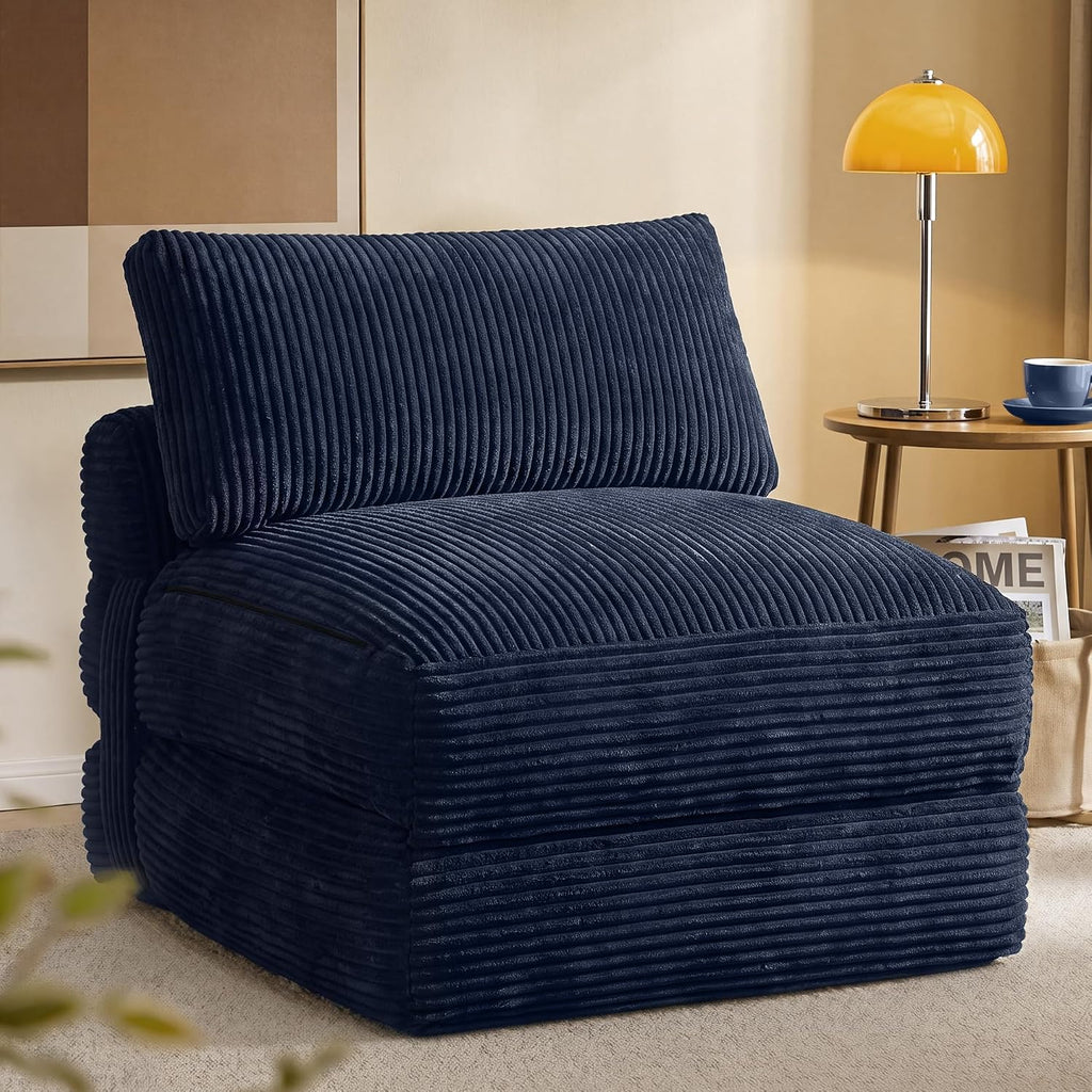 VASAGLE Folding Sofa Bed, Convertible Chair Bed with Pillow, Sleeper Chair