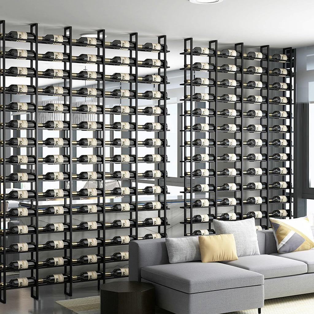 Large Wall Mounted Wine Rack, (Gold, 3 Cols (48 Bottles))