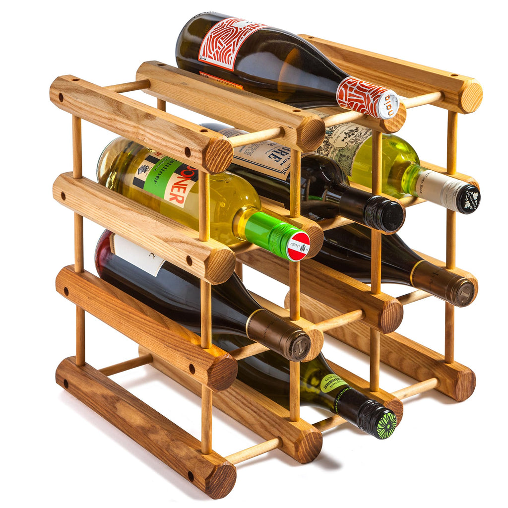 J.K. Adams Wood Modular Wine Rack, Stackable Storage Holder, 40 Bottles