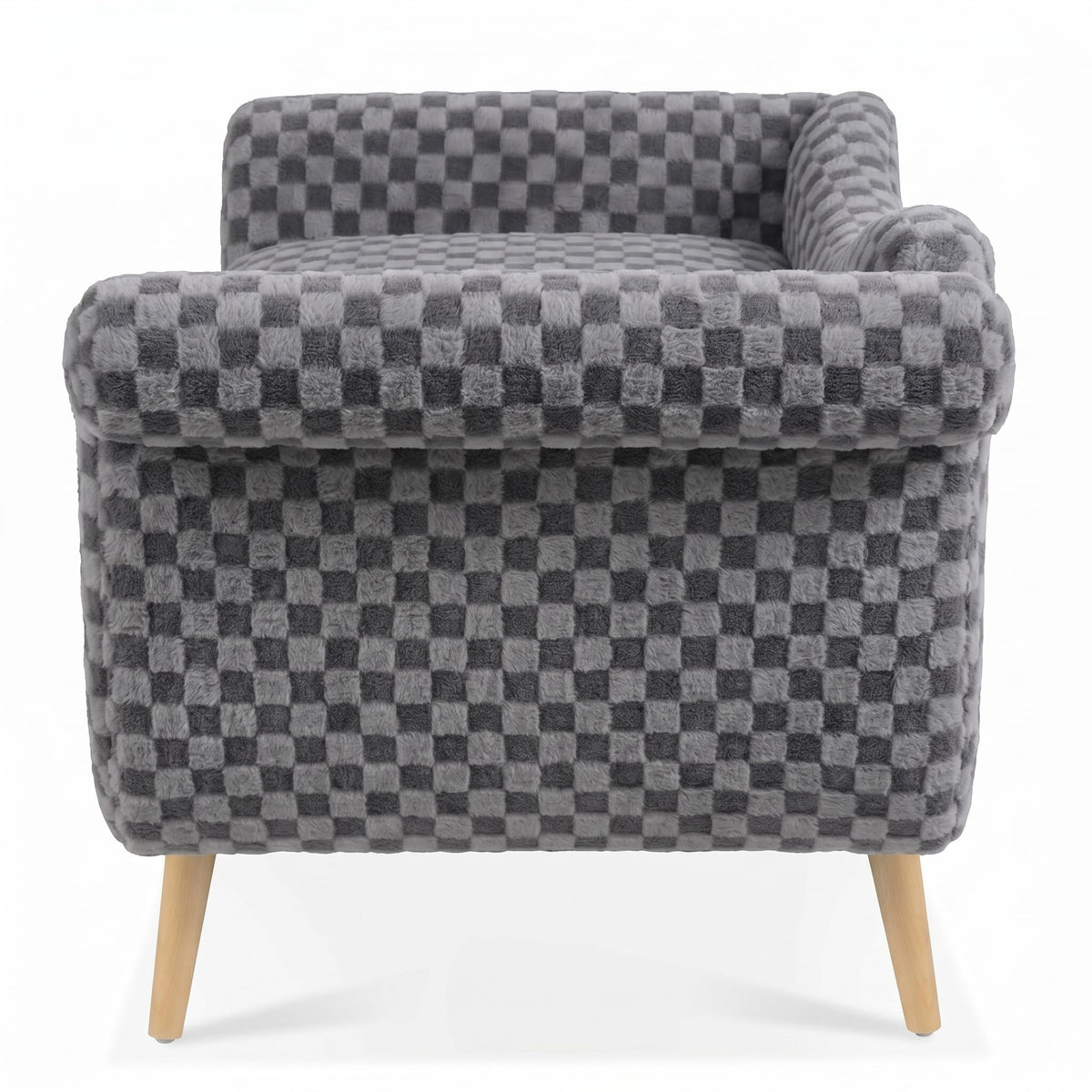 ERYE Boucle Upholstered Left Facing Chaise Lounge Indoor for Living Room Bedroom,Comfy Single Chaise Lounge Modern Leisure Recliner Sleeper Sofa Daybed, Easy Assemble