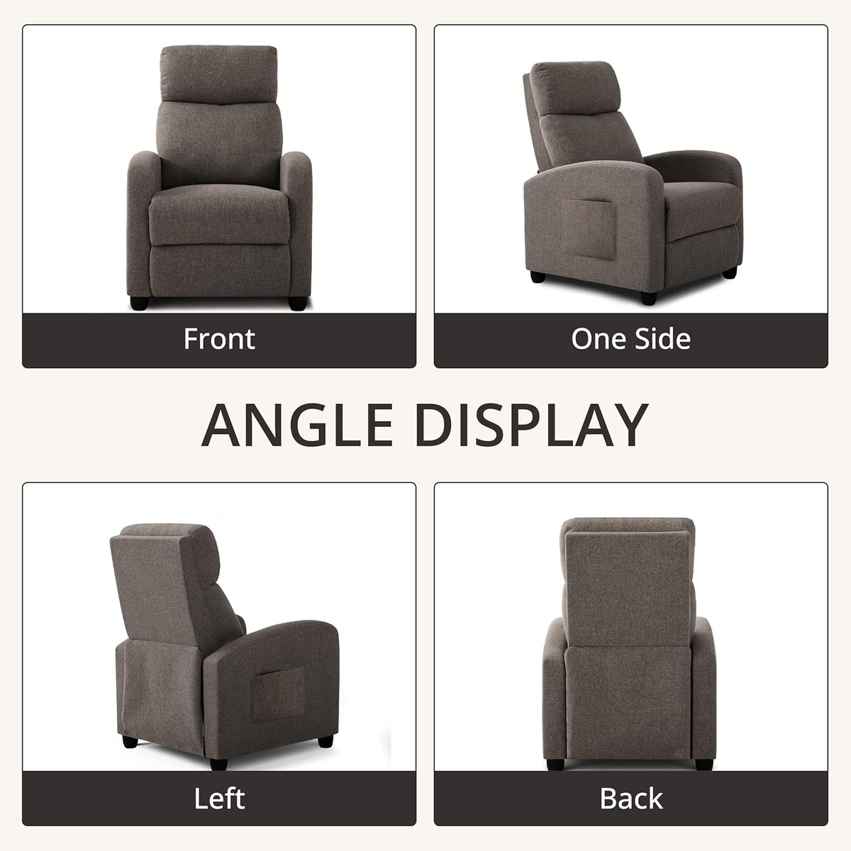 Recliner Chair for Living Room, Modern Adjustable Home Theater