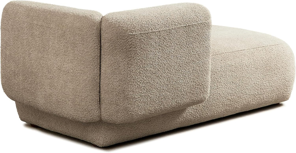 ERYE Boucle Upholstered Left Facing Chaise Lounge Indoor for Living Room Bedroom,Comfy Single Chaise Lounge Modern Leisure Recliner Sleeper Sofa Daybed, Easy Assemble