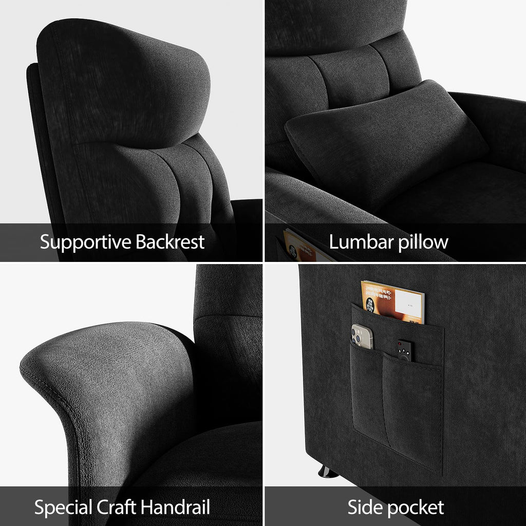 Power Recliner Chair with Heat & Massage, Electric Recliner for Elderly