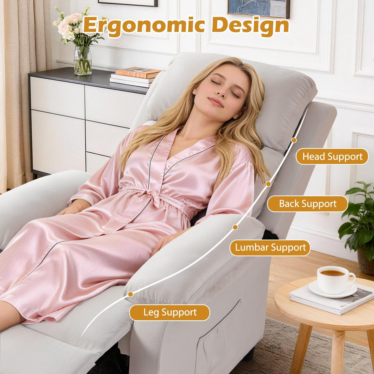 Korser Recliner Chair, Living Room Chairs for Adults