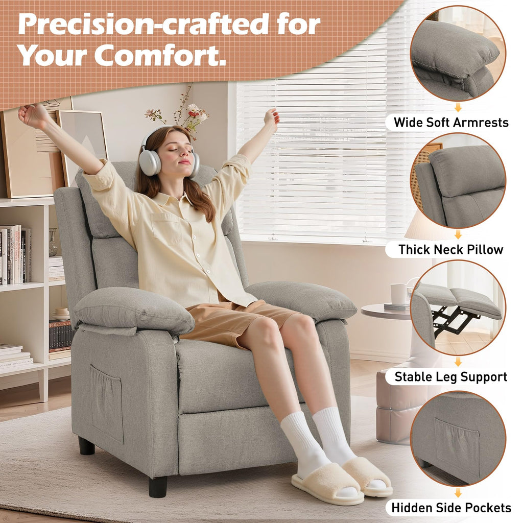 Korser Recliner Chair, Living Room Chairs for Adults