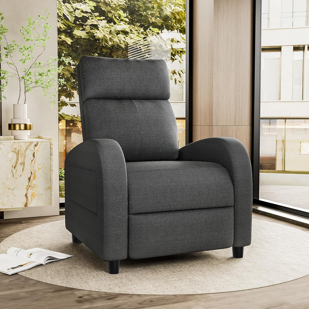 Homall Recliner Chair, Recliner Sofa PU Leather for Adults, Black Recliners