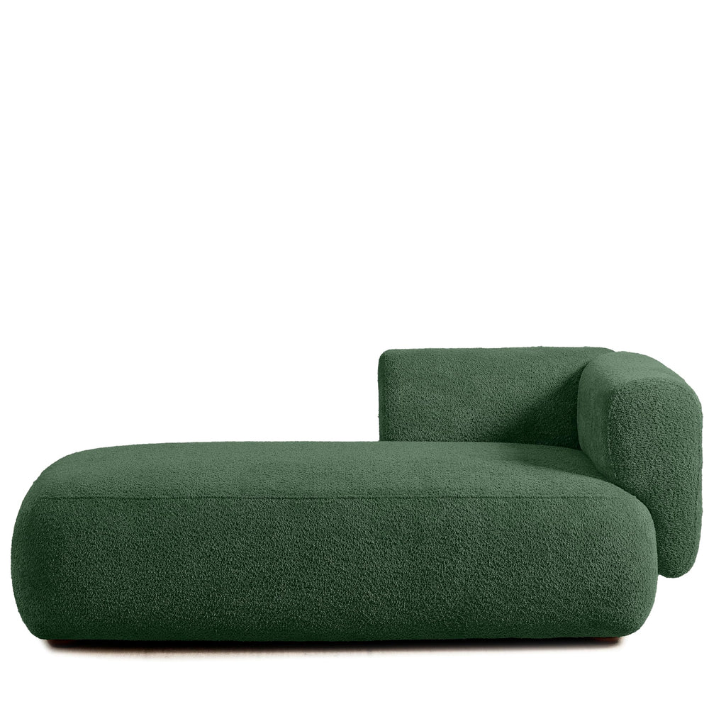 ERYE Boucle Upholstered Left Facing Chaise Lounge Indoor for Living Room Bedroom,Comfy Single Chaise Lounge Modern Leisure Recliner Sleeper Sofa Daybed, Easy Assemble
