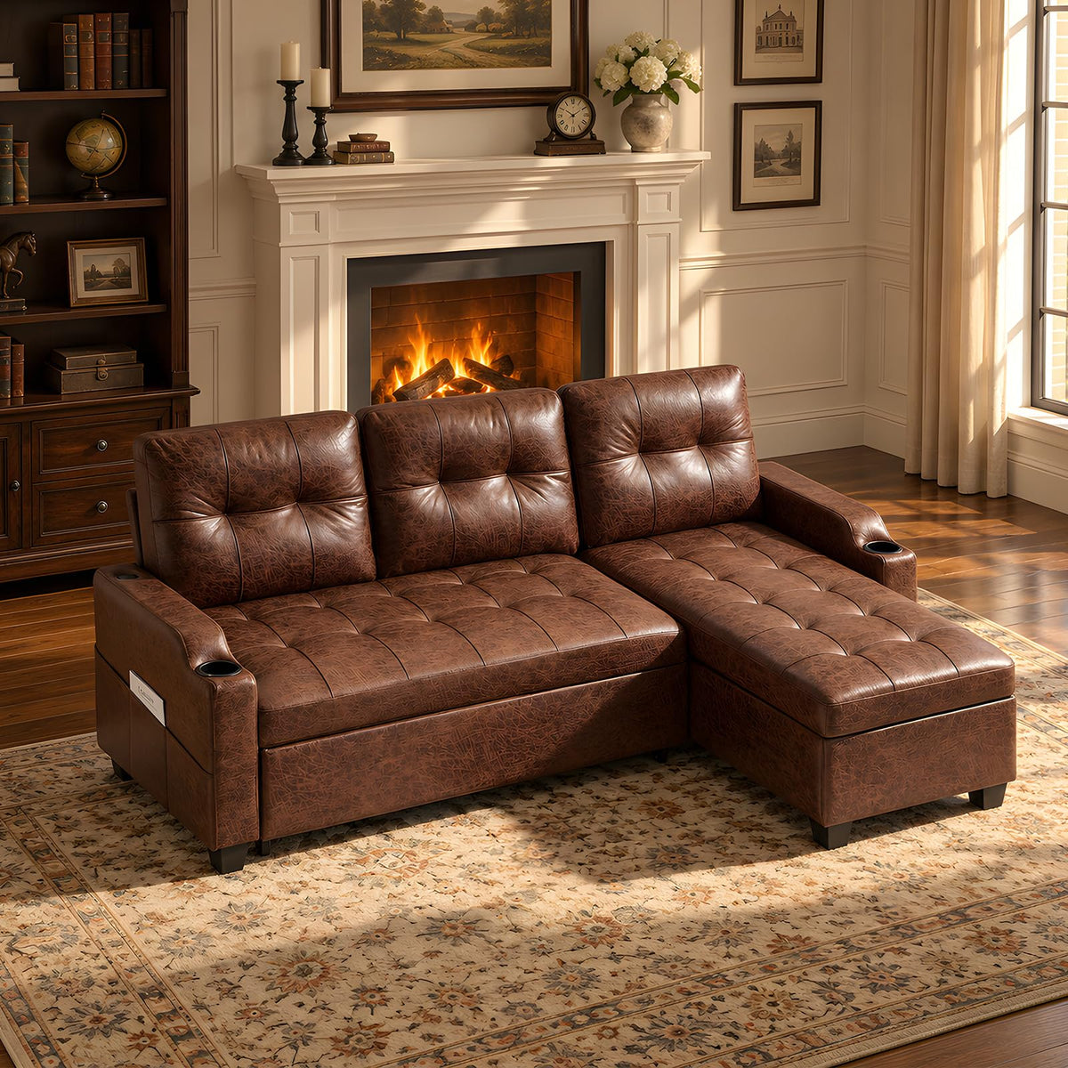 VINGLI Convertible Sleeper Chair Bed, Pull Out Sofa Couch for Living Room