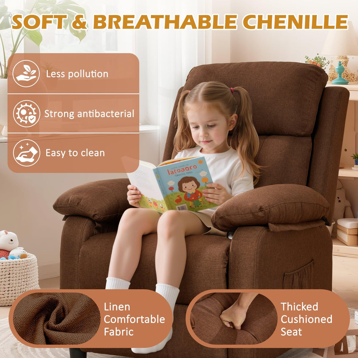 Korser Recliner Chair, Living Room Chairs for Adults