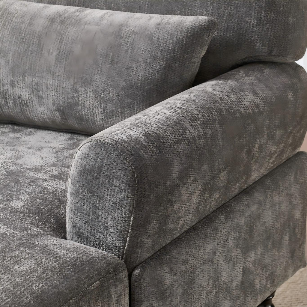 35" Modern Chenille Chaise Lounge Chair (Green)