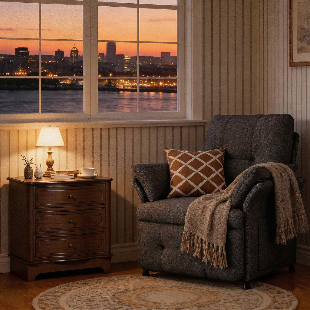 Power Recliner Chair with Heat & Massage, Electric Recliner for Elderly