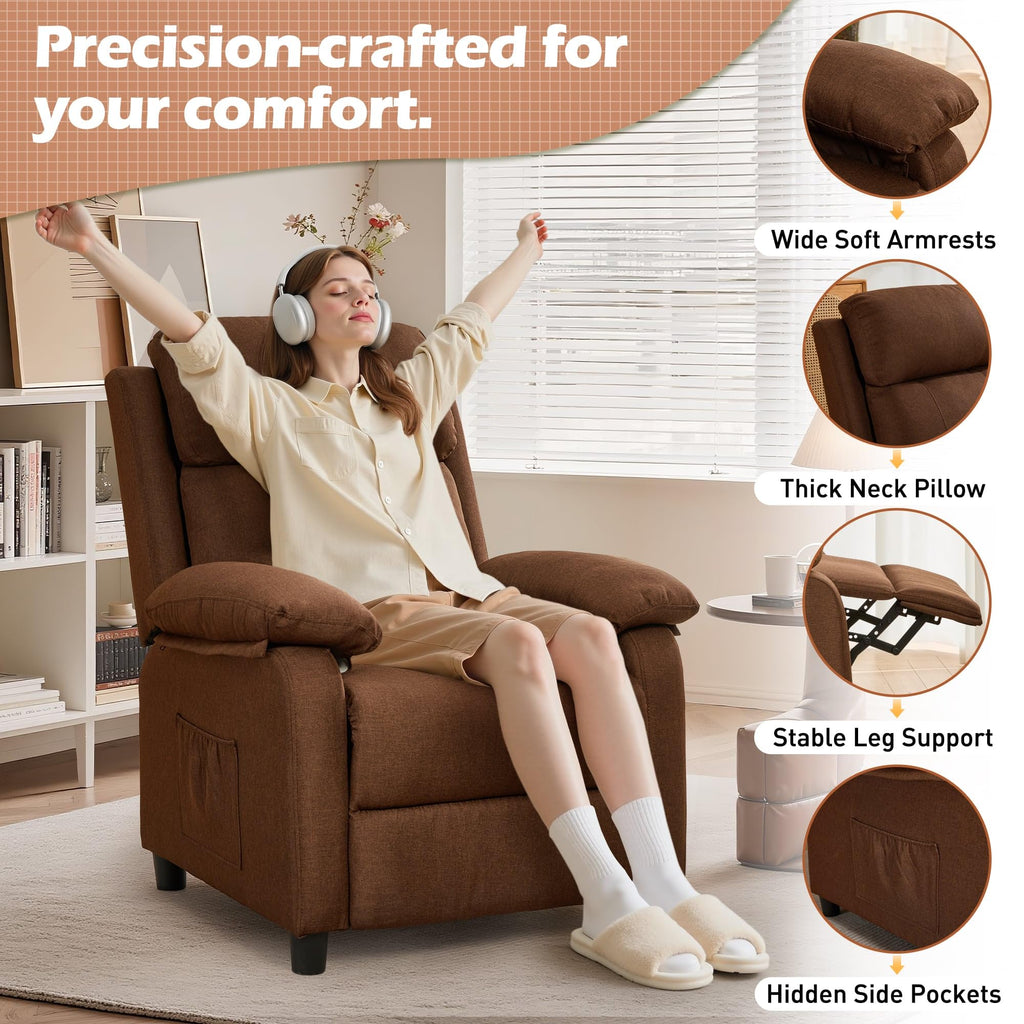 Korser Recliner Chair, Living Room Chairs for Adults