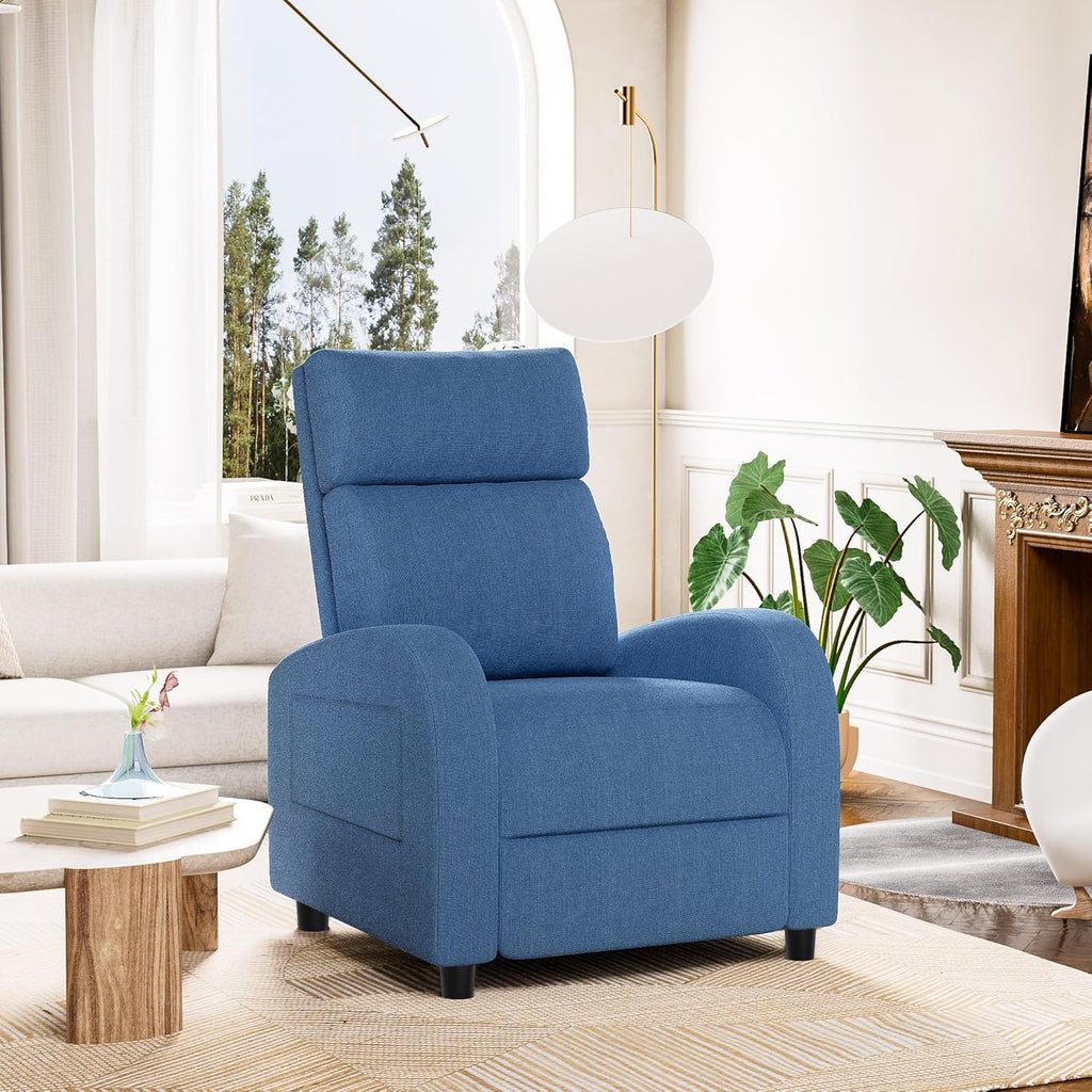 Homall Recliner Chair, Recliner Sofa PU Leather for Adults, Black Recliners