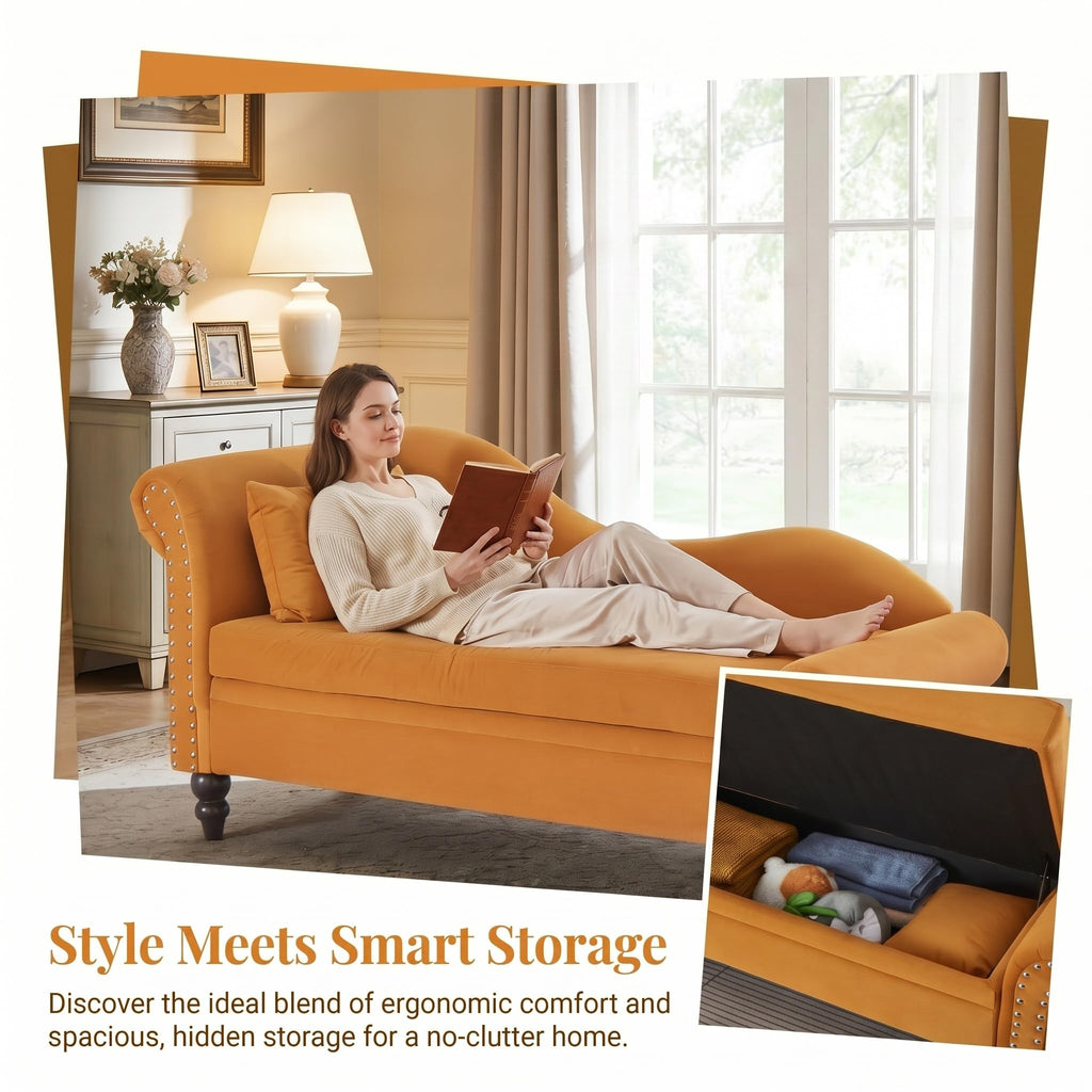 ERYE Boucle Upholstered Left Facing Chaise Lounge Indoor for Living Room Bedroom,Comfy Single Chaise Lounge Modern Leisure Recliner Sleeper Sofa Daybed, Easy Assemble