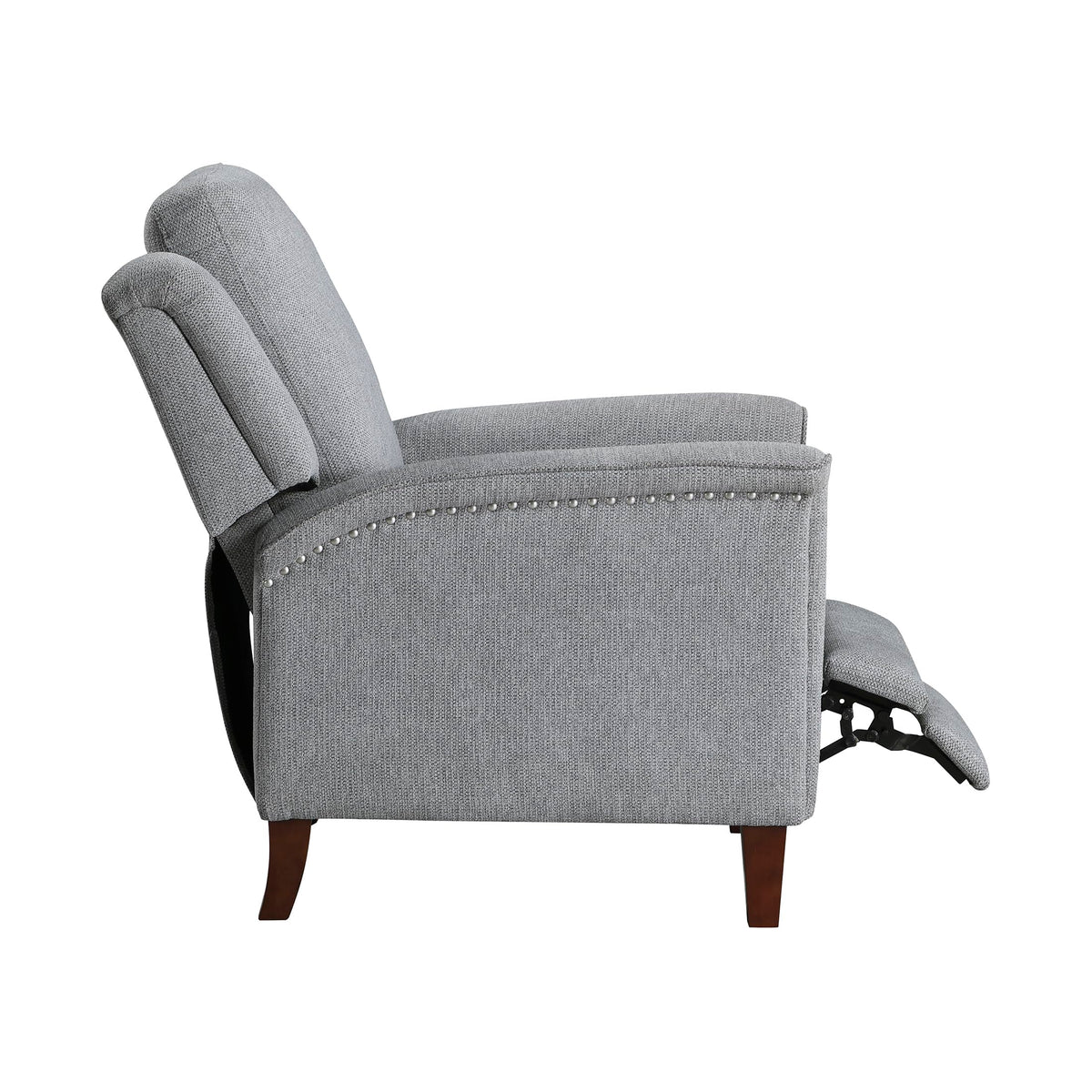 Lexicon Textured Fabric Push Back Manual Recliner Chair, 29.5" W, Beige