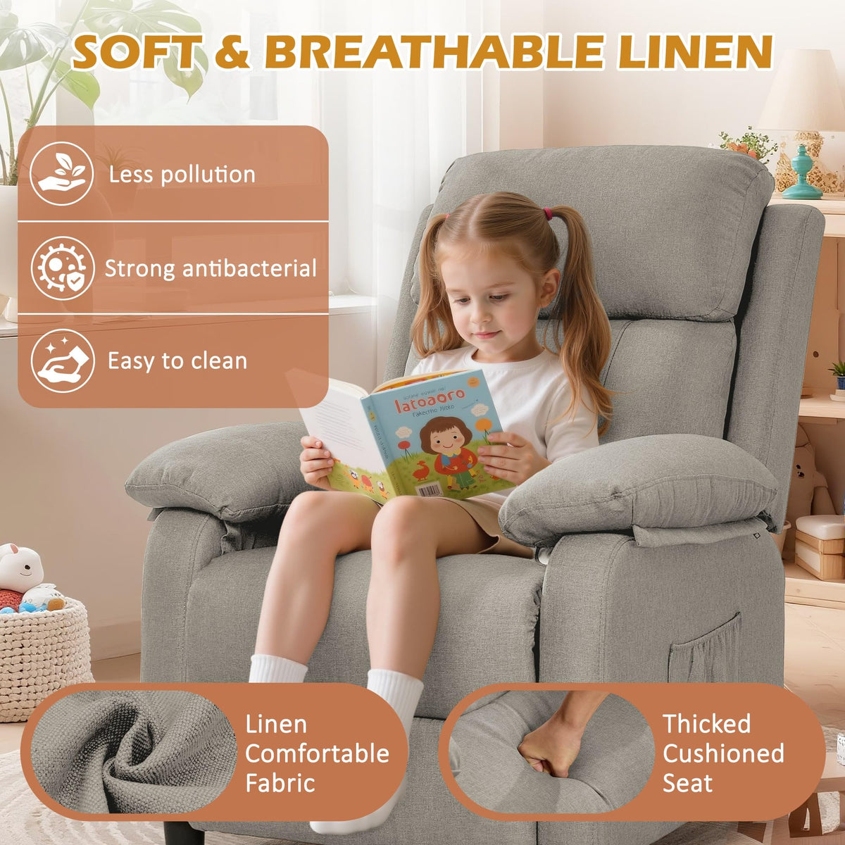 Korser Recliner Chair, Living Room Chairs for Adults