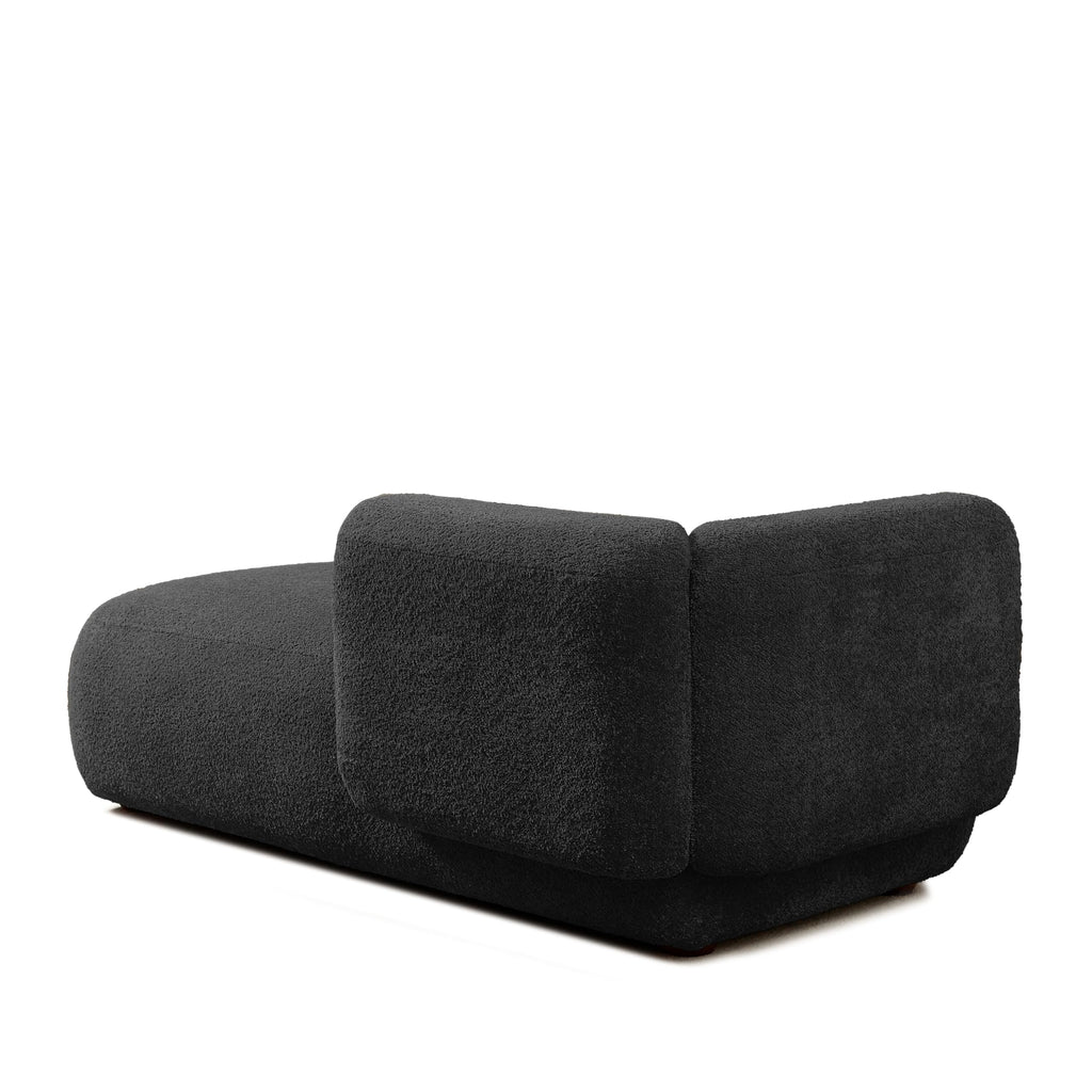 ERYE Boucle Upholstered Left Facing Chaise Lounge Indoor for Living Room Bedroom,Comfy Single Chaise Lounge Modern Leisure Recliner Sleeper Sofa Daybed, Easy Assemble