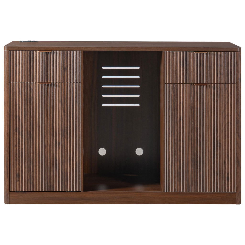 39.4" Coffee Bar Cupboard with Fridge Spaceï¼Natural Oak-ws
