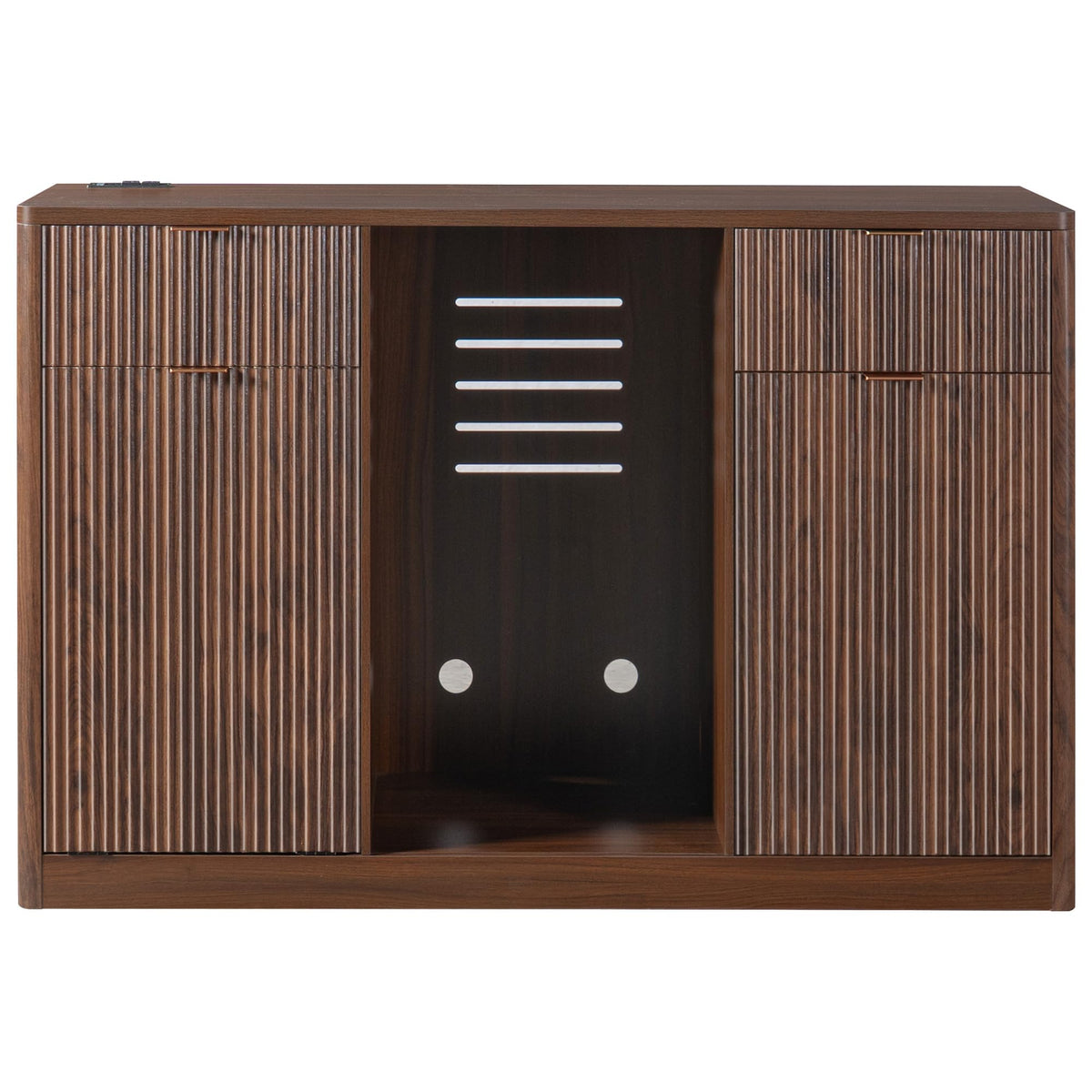 39.4" Coffee Bar Cupboard with Fridge Spaceï¼Natural Oak-ws