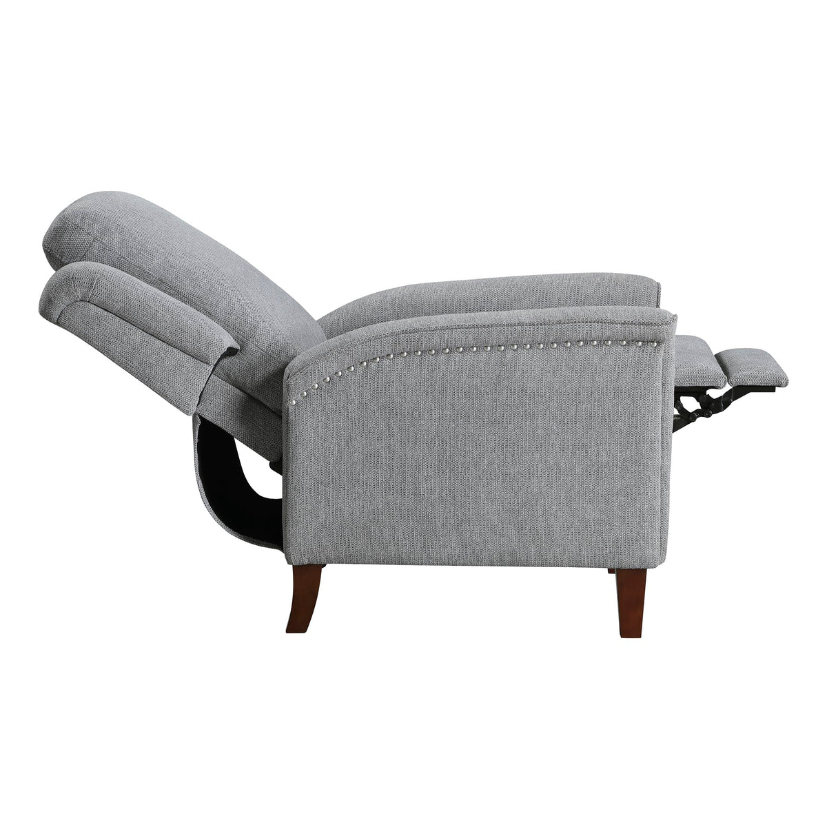 Lexicon Textured Fabric Push Back Manual Recliner Chair, 29.5" W, Beige