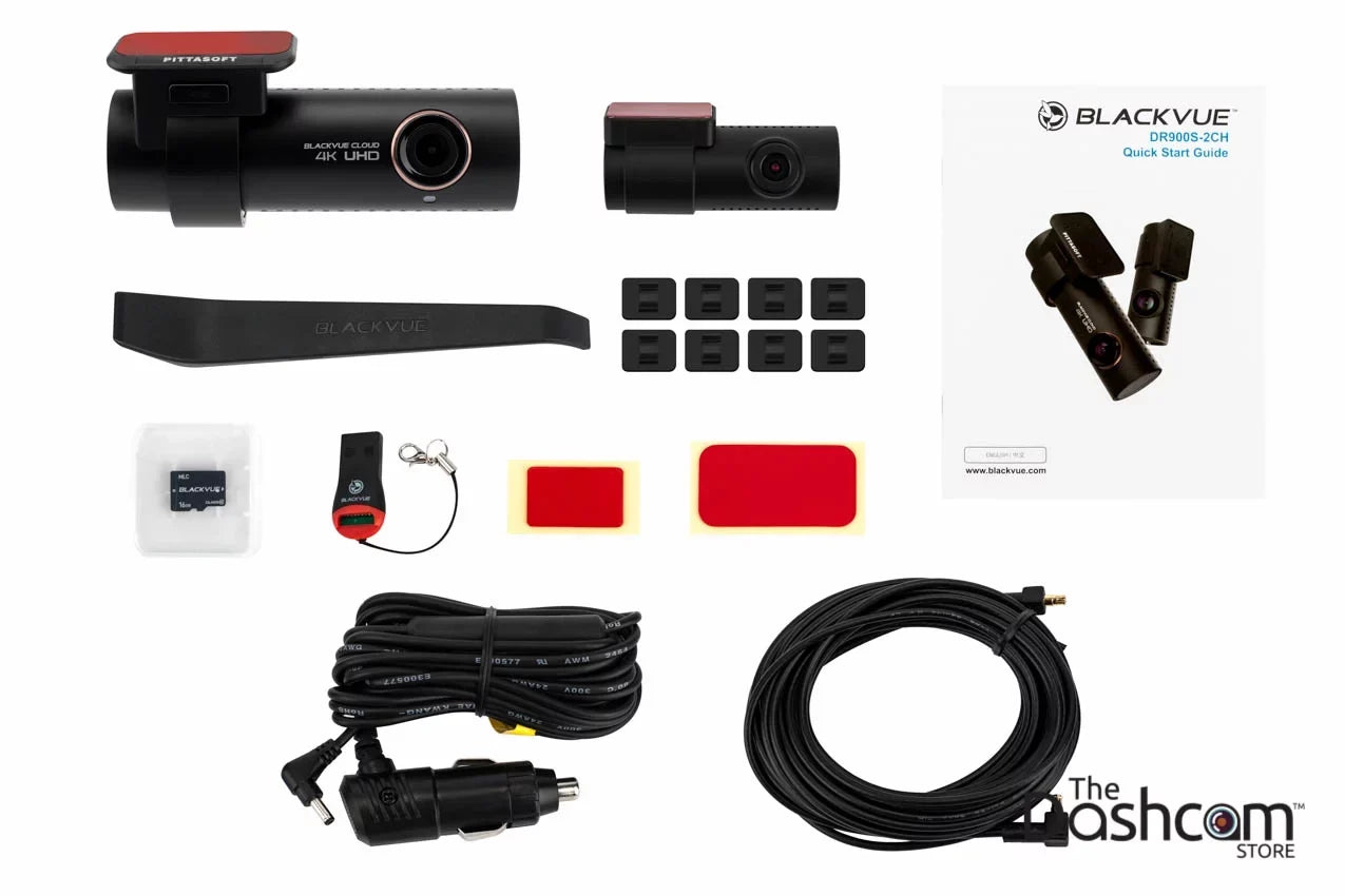 BlackVue Front for GPS Memory 64 GB w/ and Cloud-Capable DR900S-2CH Card WiFi Rear 4K Dual Lens Dashcam
