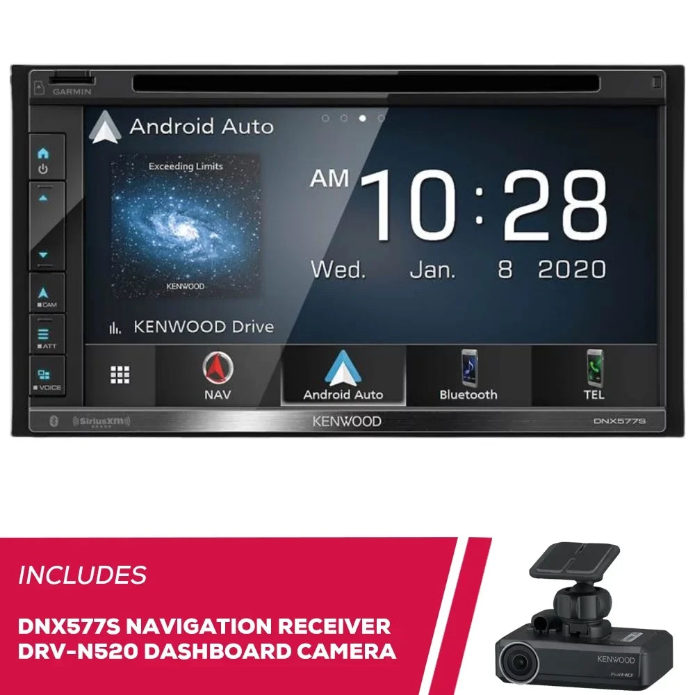 Receiver Navigation DNX577S Full DVD DRV-N520 & New Kenwood Camera 6.8" HD Dashboard