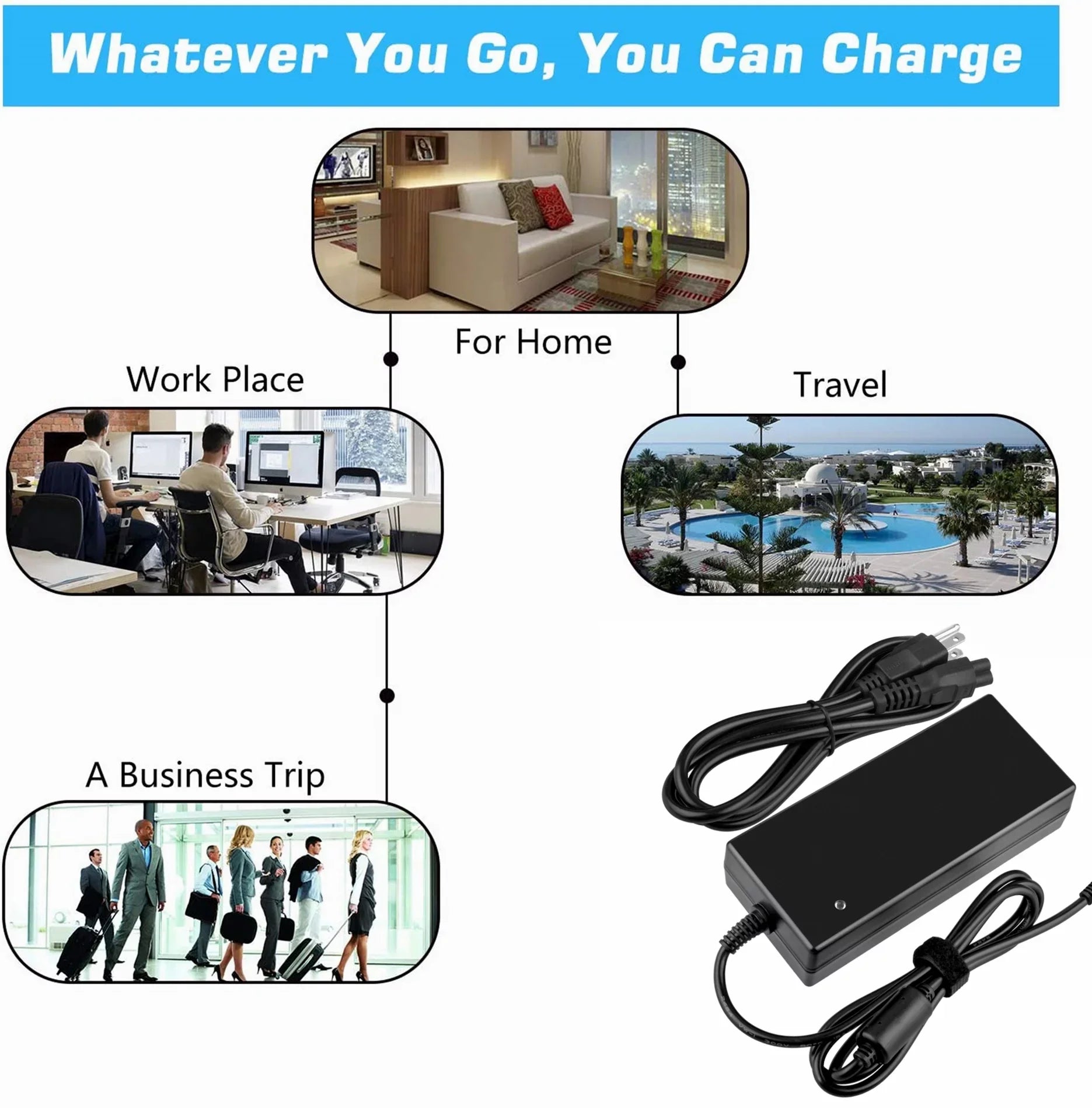Adapter AC Charger for BOO Replacement Toughbook KONKIN Compatible Panasonic CF-54D9871VM CF-54D2401KM 15.6V PSU