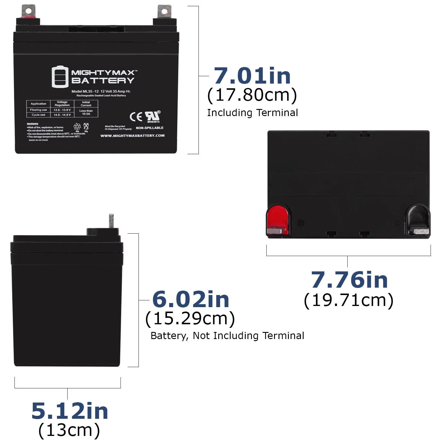 12V Battery - Pack Pride Mobility 4 35AH Powerchair Jet 3 For