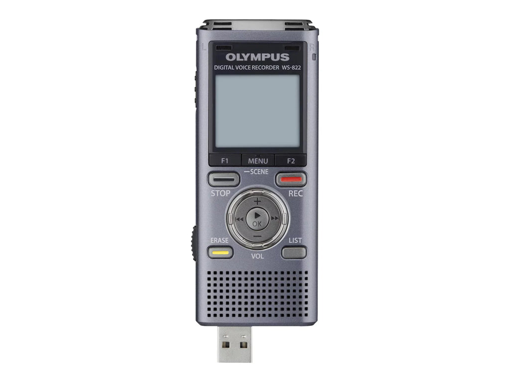 4GB Recorder, WS-822 Voice Olympus Metallic, Digital Gray
