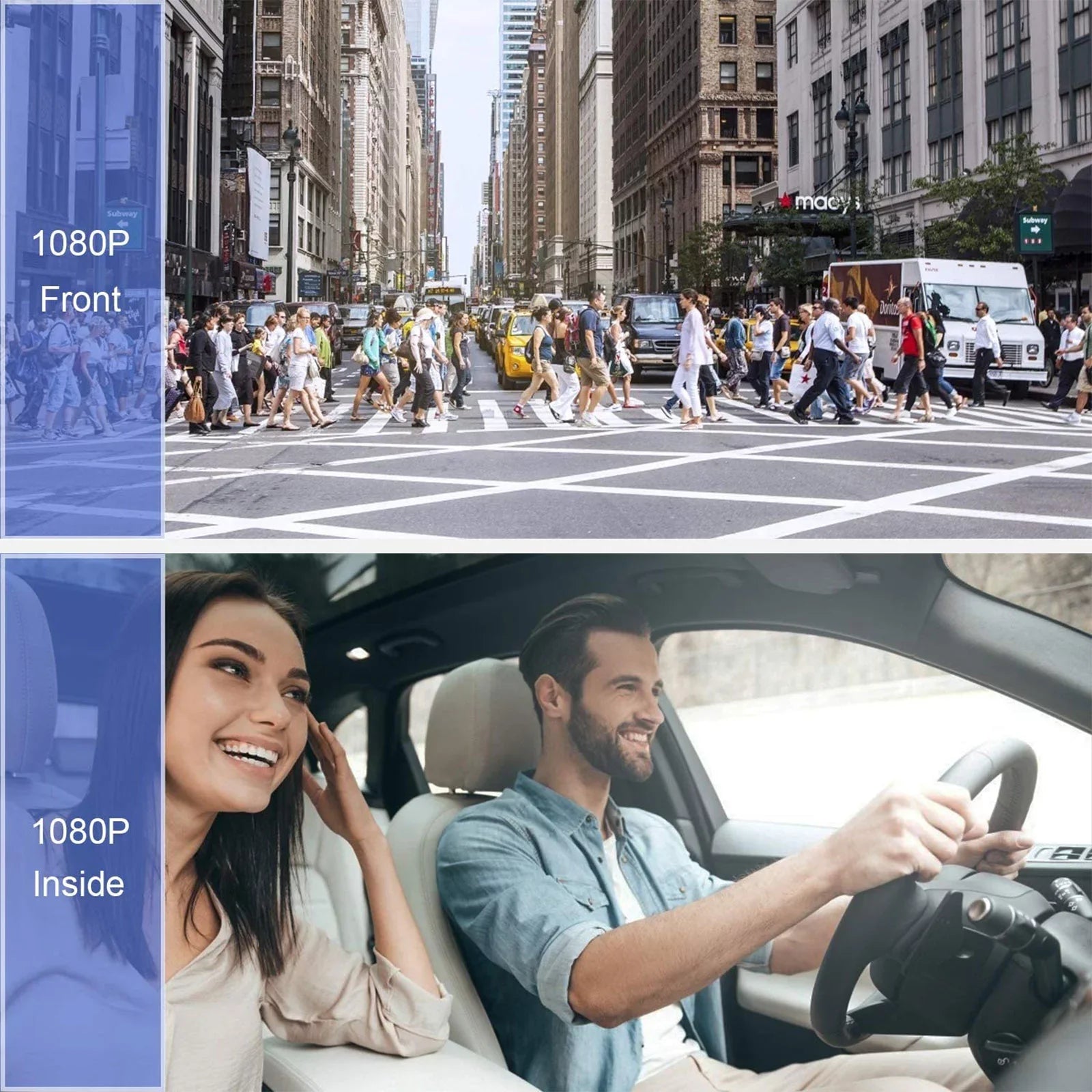 for 1080P Dual Recorder Car, Interior Parking Cam, Dash G-Sensor, Front Dual TSV Dash IR FHD Driving Taxi Loop Camera Mode Recording, with Dashcam, Vision Night
