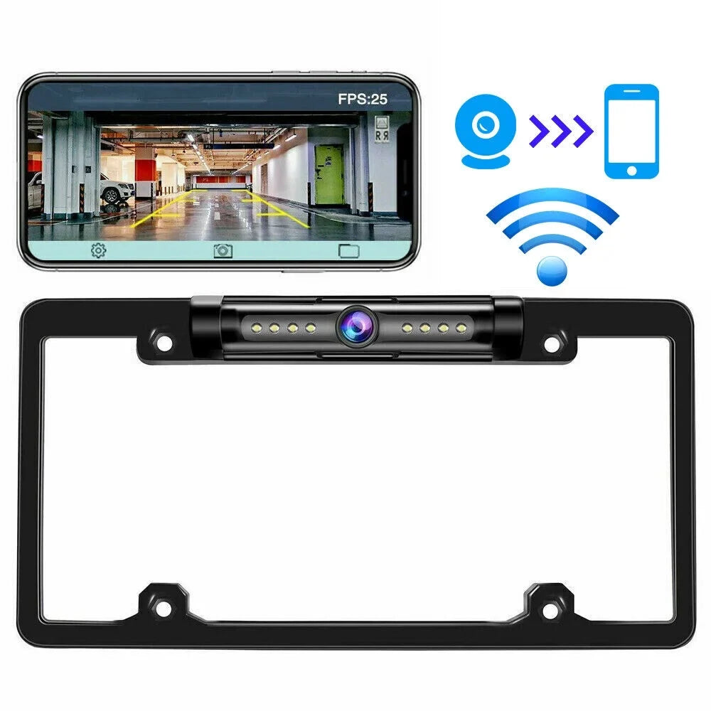 Cars - Cam Universal IP68 Viewing View for Camera Night Angle Waterproof KingFurt - Wired 170° American Backup Vision - Rear