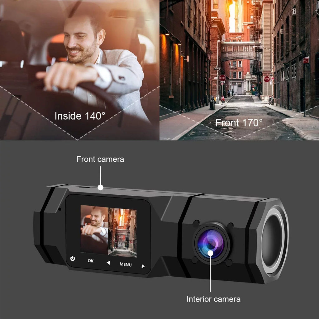 for 1080P Dual Recorder Car, Interior Parking Cam, Dash G-Sensor, Front Dual TSV Dash IR FHD Driving Taxi Loop Camera Mode Recording, with Dashcam, Vision Night