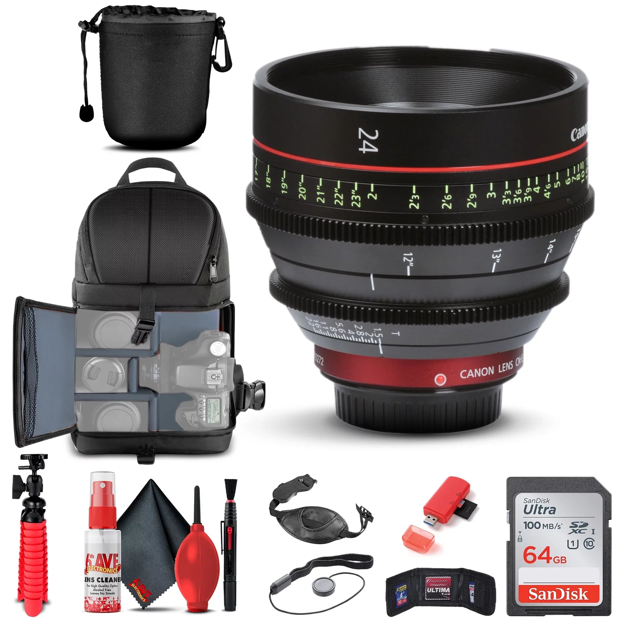 '+ 6569B001 F Prime More CN-E Mount) L + (EF Canon Lens T1.5 24mm Cinema BackPack