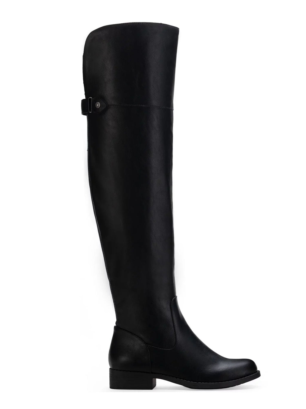 Round Heel Shoes Gore Zip-Up Resistant Cushioned 7.5 Stretch Block Boots M Toe SUN STONE Dress Black Allicce Womens Slip