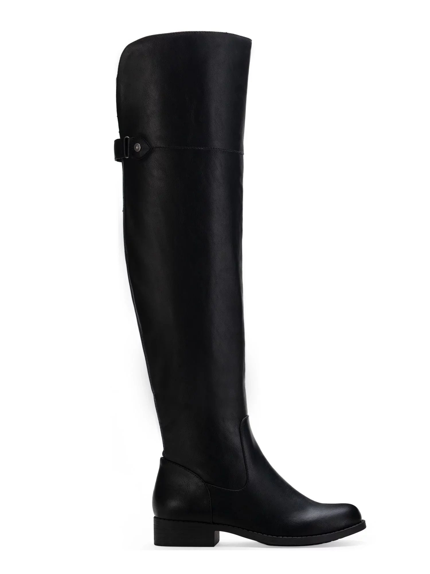 Round Heel Shoes Gore Zip-Up Resistant Cushioned 7.5 Stretch Block Boots M Toe SUN STONE Dress Black Allicce Womens Slip