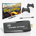 TV,Nostalgia for Emulators,Plug Stick - 4K Port,2 Video Wireless 12000+ Retro Console Preloaded Classic Stick Games Play Emulator Games,9 Game Retro Gamepads(64G) Support and HDMI