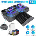 Stand PS5 For Slot Controller 14 w/Console Fans Charging Dock Games Disk Cooling