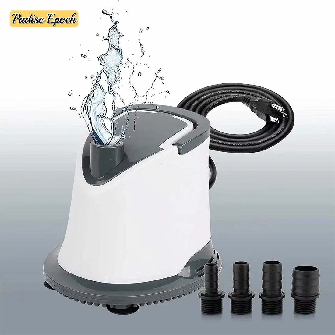 Adjustable Hydroponics Pump: with | | Garden for 6ft 1320GPH Bottom Fish | 110W | Cover Submersible Water Quiet Power Pond Aquarium Fountain 5000L/H Suction Pool Tank Cord | Waterfall