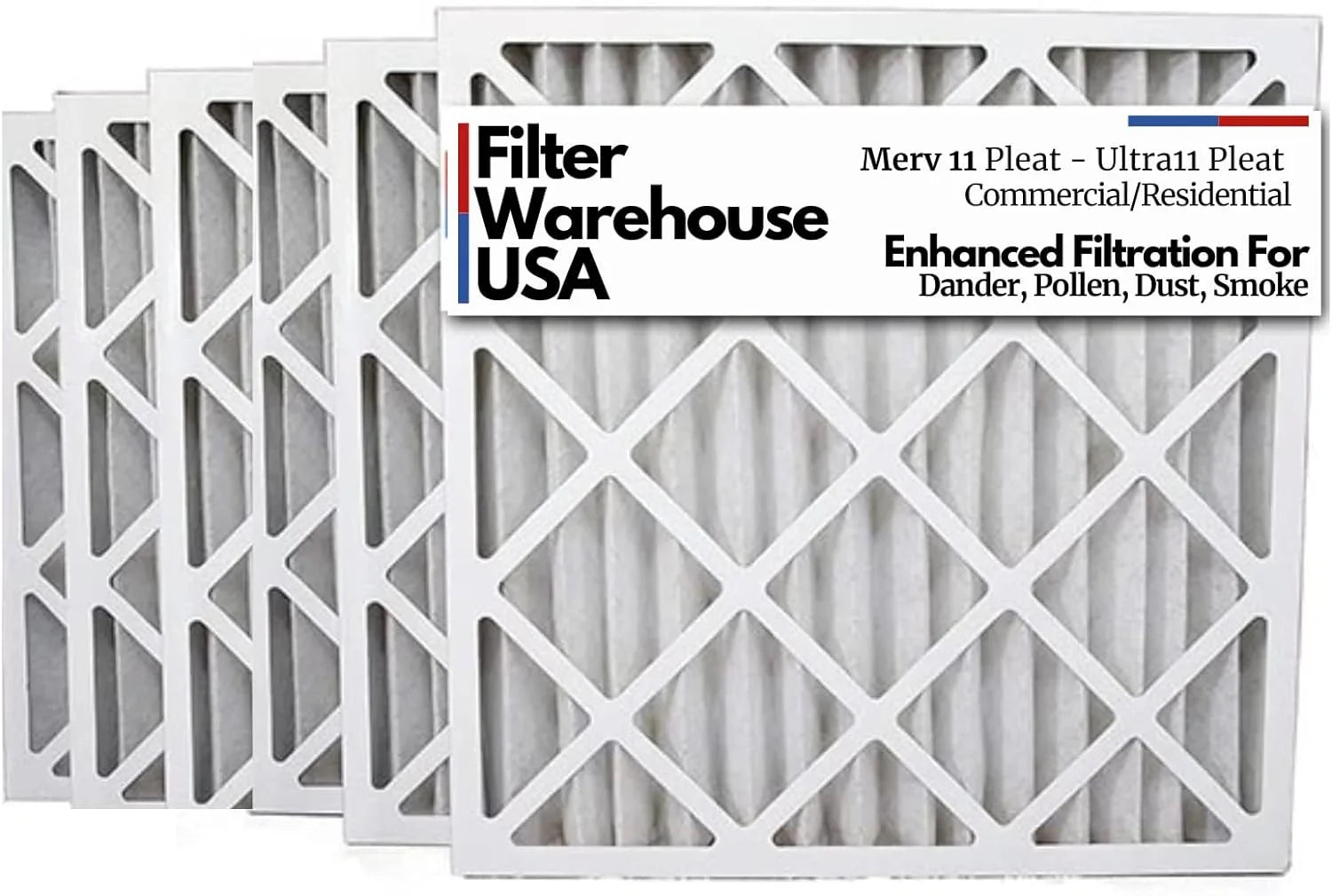 Pleated Filters By Pack) Air Merv (6 11, HVAC/Furnace 16X25x4 Ultra11