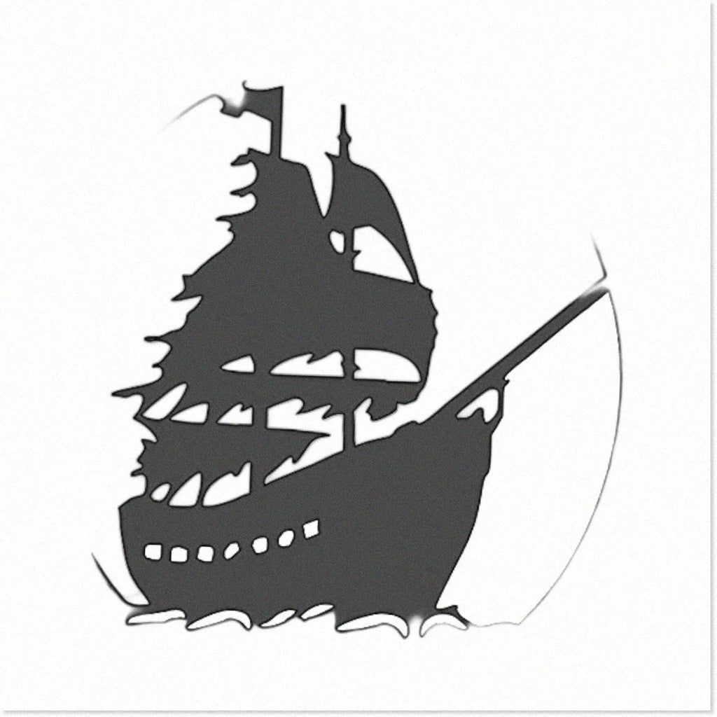 and - Ship Stencil Scrapbooking, Drawing and Painting, Ideal for Reusable, Sturdy, Flexible Plastic for - Airbrush Logo Pirate Clear Crafts Arts