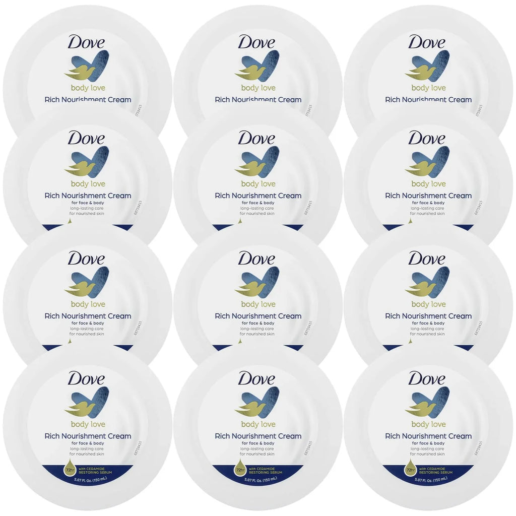 Rich Moisturizing 72-Hour Extremely Love Dry Serum, (Pack Fast-Absorbing & 5.07 Hand Fl Body Body Cream For 12) Lotion With Ceramide Cream, Of Oz Dove Nourishment Face, Skin,