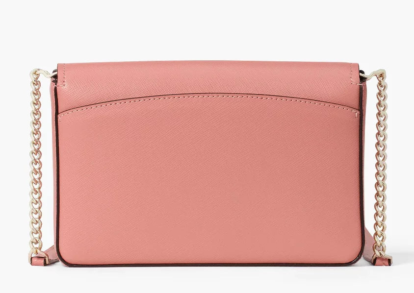 Spencer Spade Chain Pink Kate Crossbody Serene Bag Wallet Saffiano Flap Leather