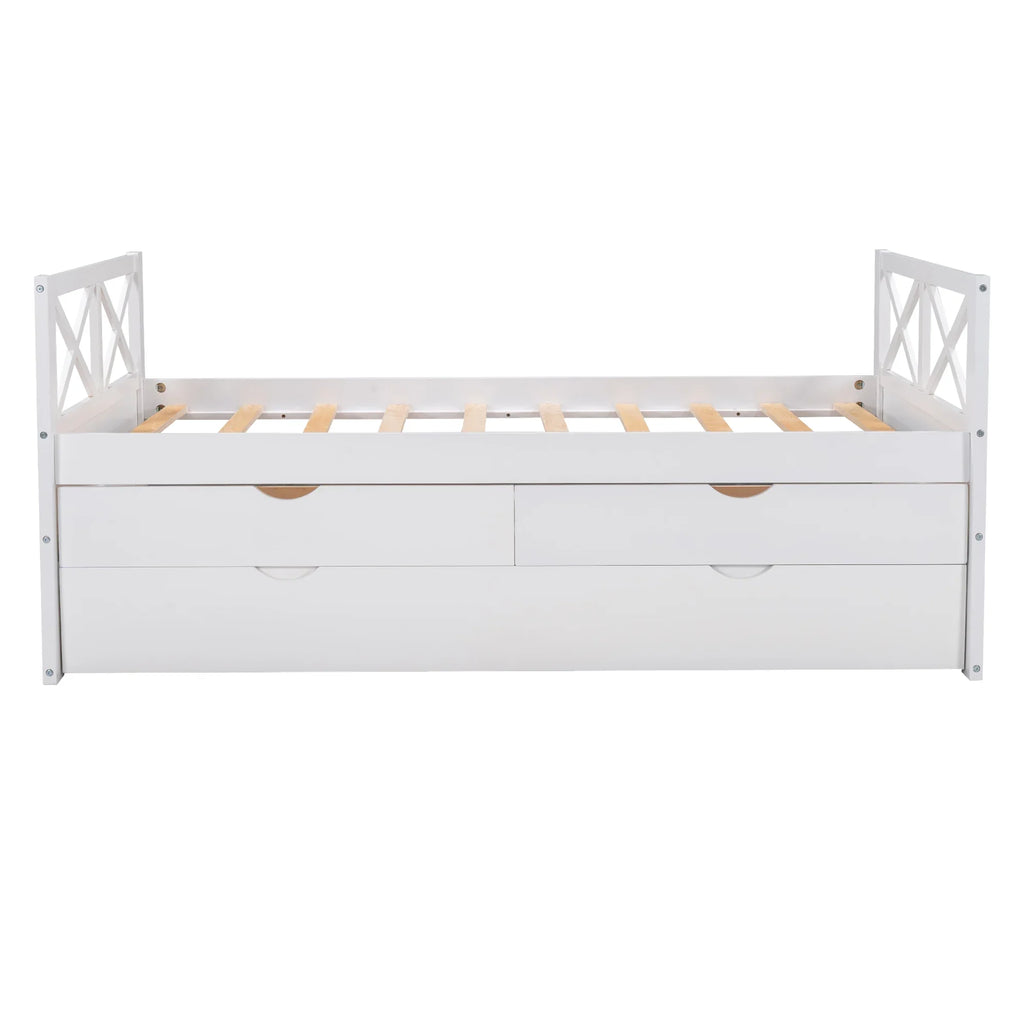 Merax and Multiple Captain Drawers, Colors Solid with Bed Wood Trundle Twin,
