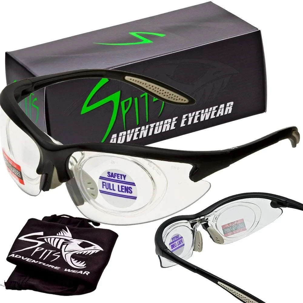Shooting 1.50 color: Frame Lens MAGSHOT Eyewear (Lens Anti-Fog, Full & Color Magnifying Black) Clear Spits Frame Pick color: Safety Glasses