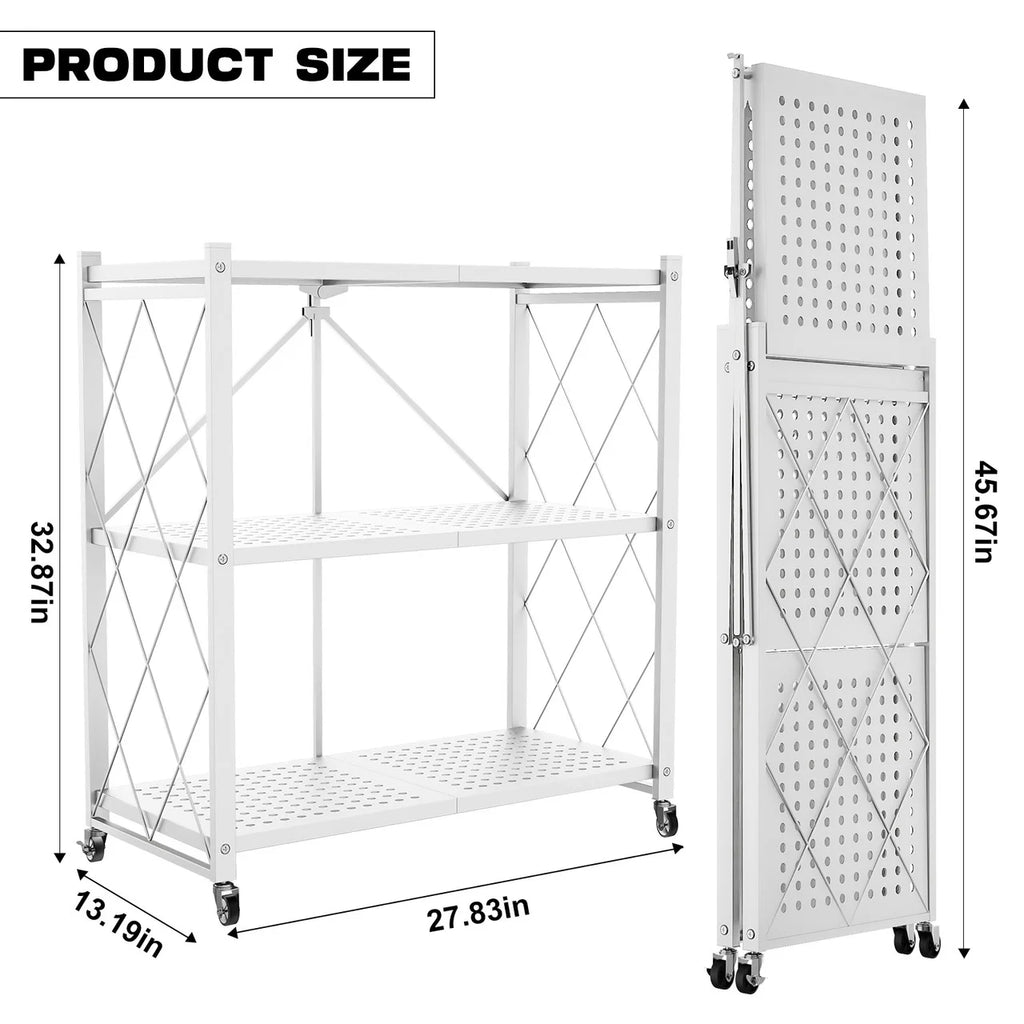 Tier Rack Metal Storage Style Heavy Shelving White QRInnovations Duty 3/4 Modern