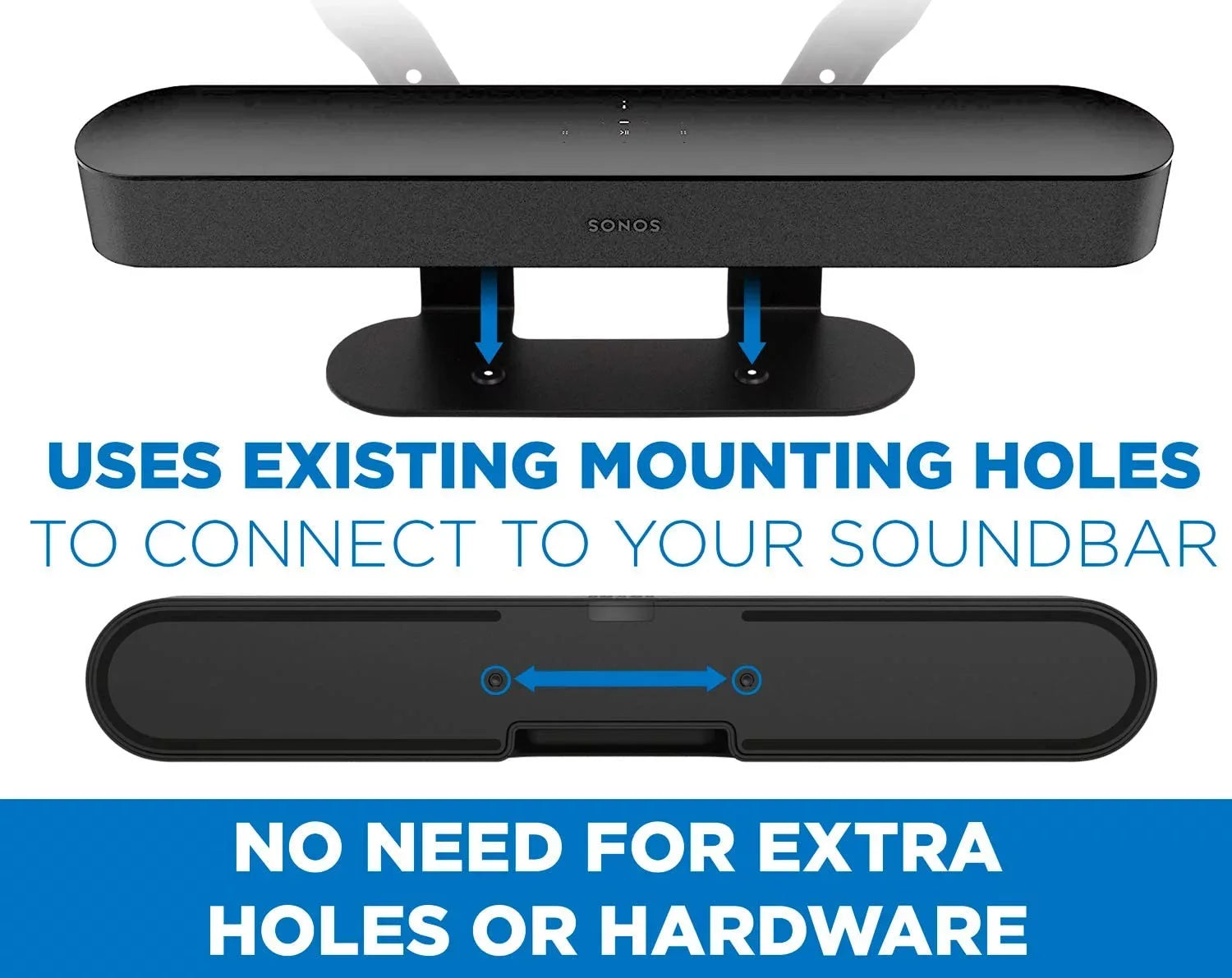 Soundbar VESA Sound with | Sonos Pattern Mount Mount-It! Compatible Beam 600mm - Bar 200mm TV Mounting Mounting with Shelf for Bracket Televisions Speaker Kit