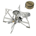 Stainless Steel Andoer Stove, Hiking and Backpacking Stove for Camping Gas Picnics 3300W Collapsible