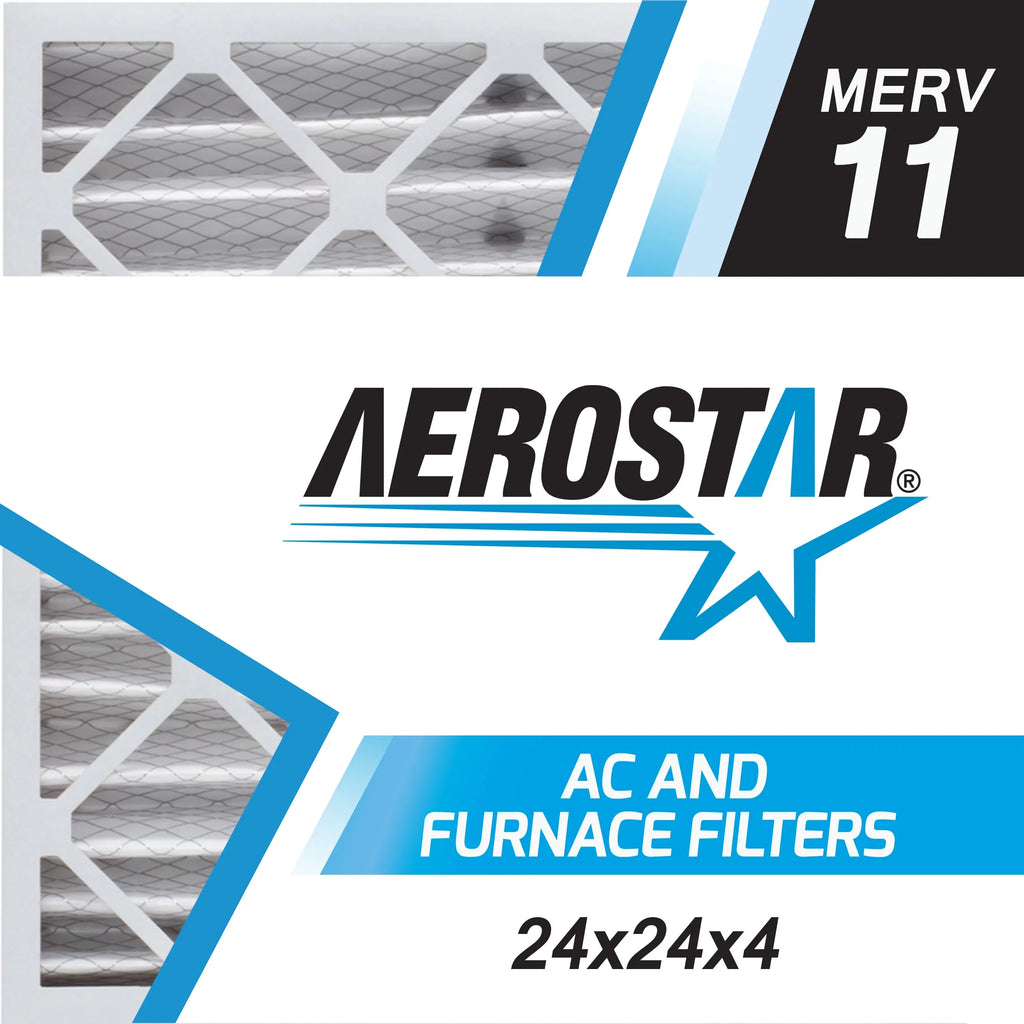 24 x MERV USA Pleated the of Made 4, in 11, 6, Aerostar Filter, Air 24x24x4 x Box 24